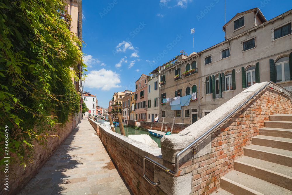Embankment of the canal in Venice