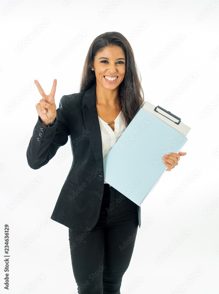 Full body portrait of happy excited beautiful businesswoman Full body portrait of happy excited beautiful businesswoman