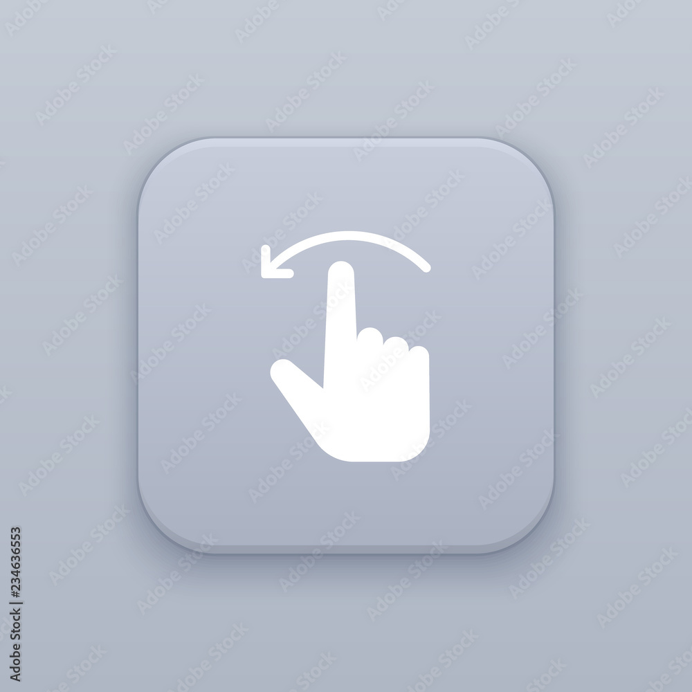 Scrolling left gray vector button with white icon Scrolling left gray vector button with white icon
