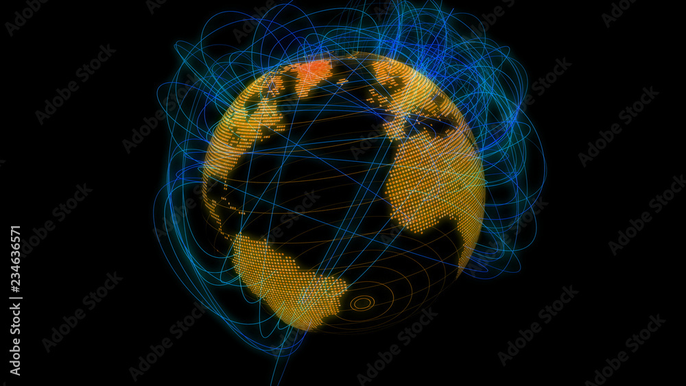 Global communication network concept. Global communication network concept.
