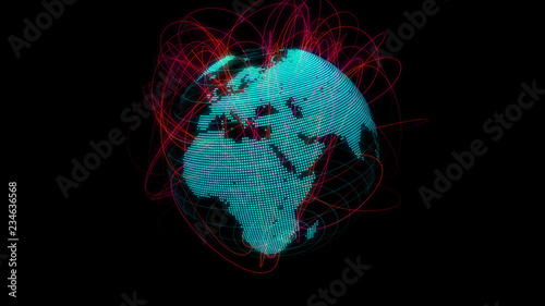 Global communication network concept.