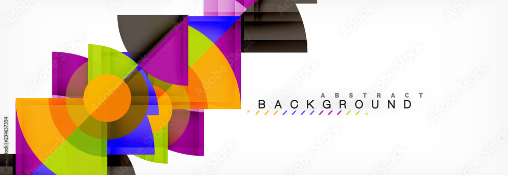 Trendy circles composition geometric background Trendy circles composition geometric background