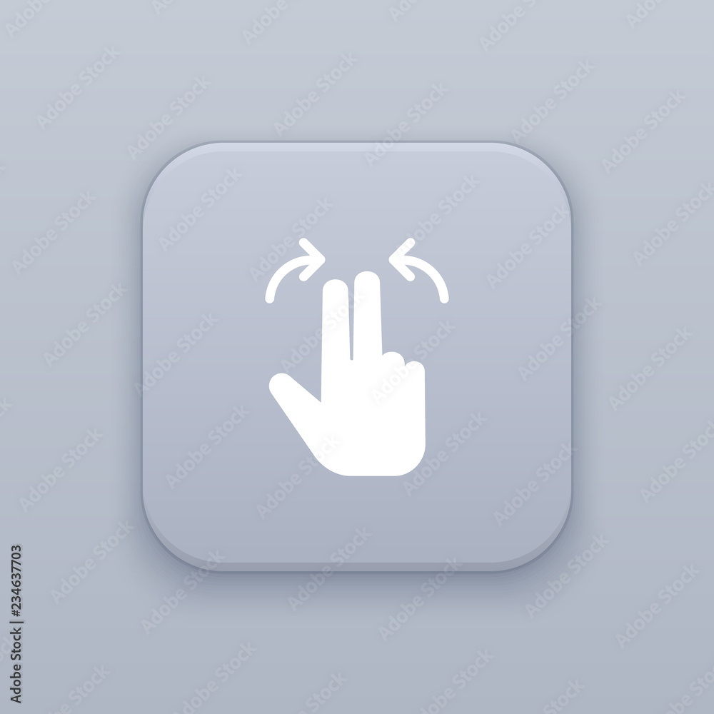 Gesture reduce gray vector button with white icon Gesture reduce gray vector button with white icon