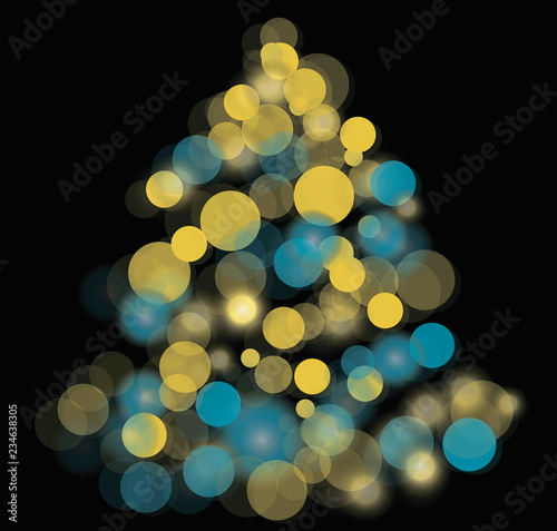 vector, black background with colored, bright circles