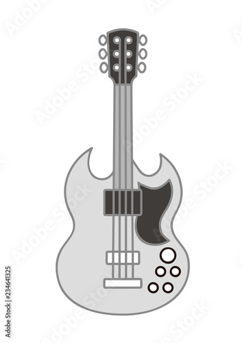 エレキギター モノクロ グレースケール Stock イラスト Adobe Stock