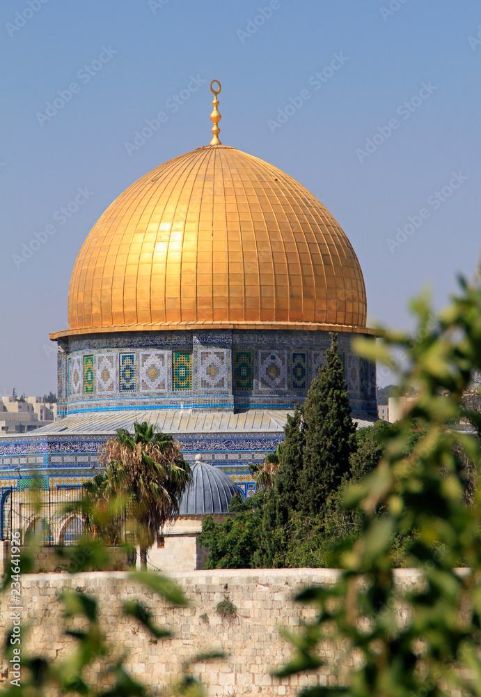 View over the Dome of the rock in Jerusalem