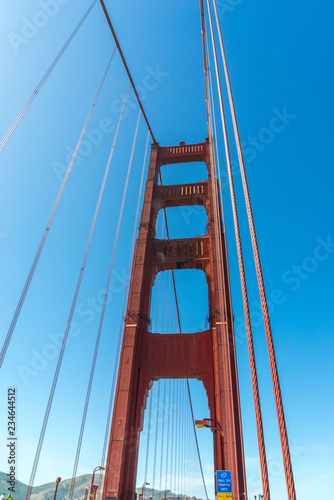 one of the towers on golden gate bridge in san francisco © RichartPhotos