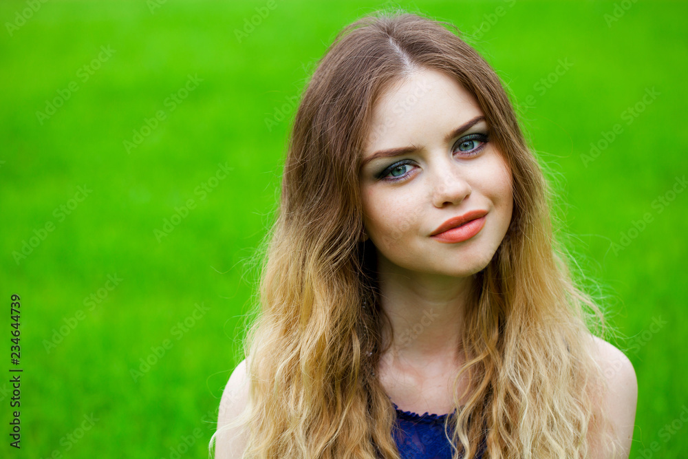 Portrait close up of young happy beautiful woman Portrait close up of young happy beautiful woman