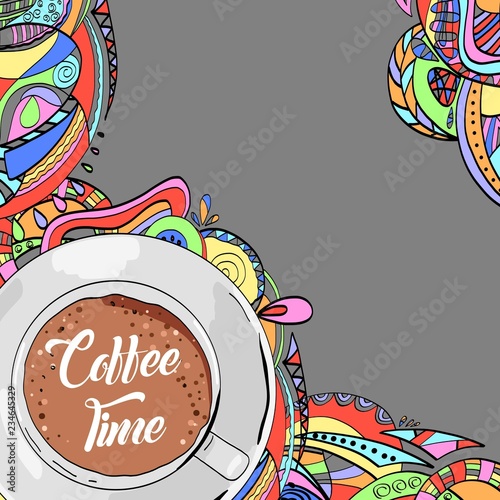 Coffee background for coffee shop menu, poster.