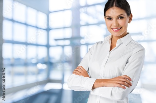 Free Download Young business couple in black suits in white office - GFXLoad