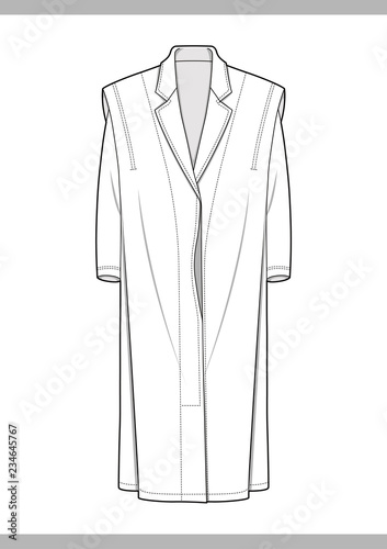 OUTER Fashion technical drawings flat Sketches vector template