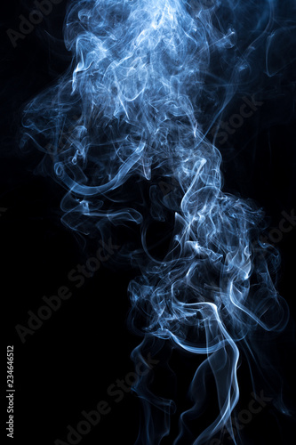 smoke on black background.