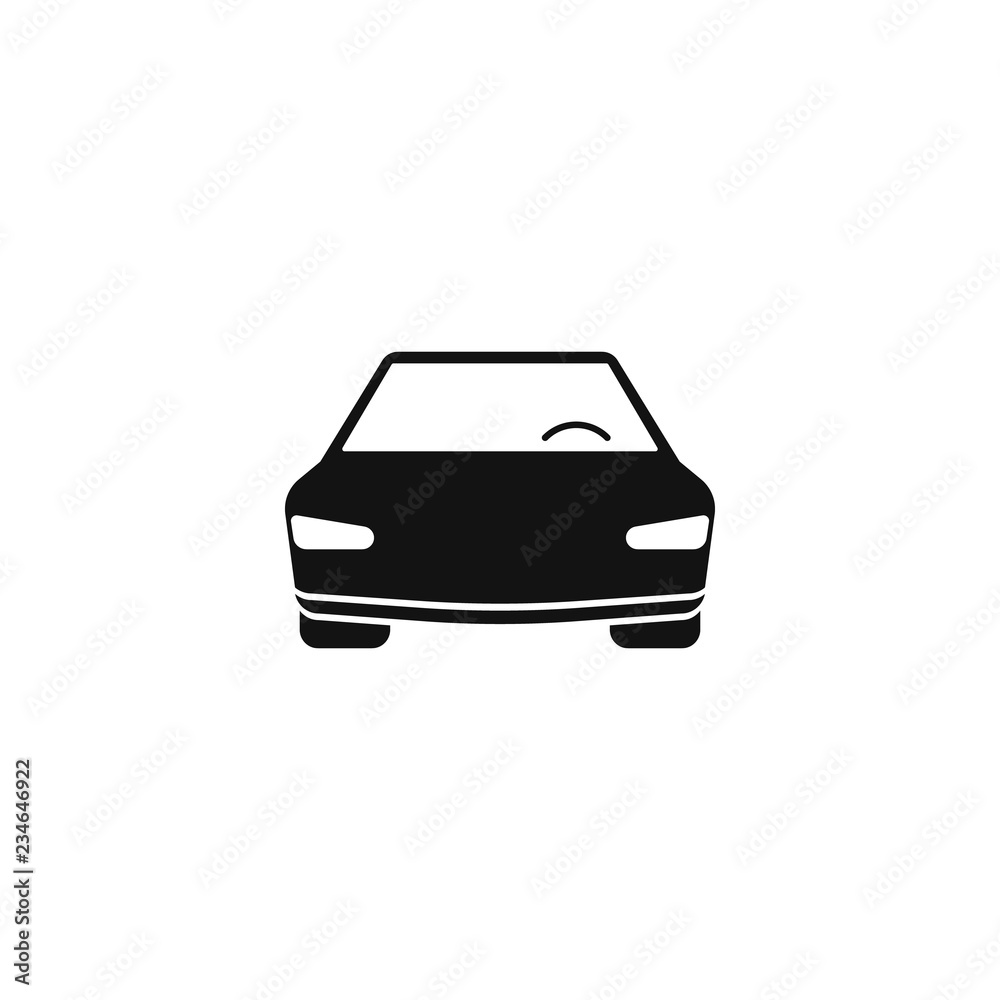 Car icon vector. Simple black car vector