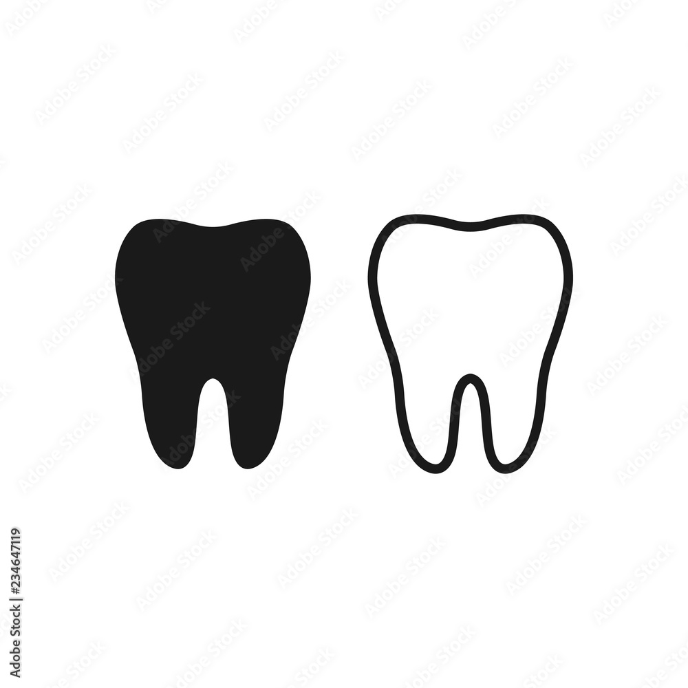 Tooth Icon vector symbol health concept sign Tooth Icon vector symbol health concept sign