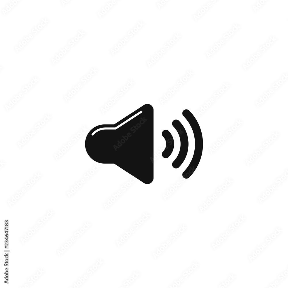 Sound volume icon vector sign on white background Sound volume icon vector sign on white background