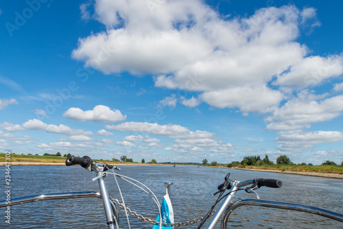 to navigate on the river Ijssel, Netherlands photo