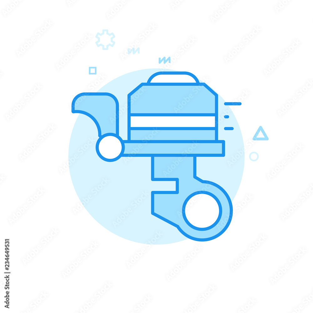 Bike or Bicycle Bell Flat Vector Icon, Symbol, Pictogram, Sign. Blue Monochrome Design. Editable Stroke Bike or Bicycle Bell Flat Vector Icon, Symbol, Pictogram, Sign. Blue Monochrome Design. Editable Stroke