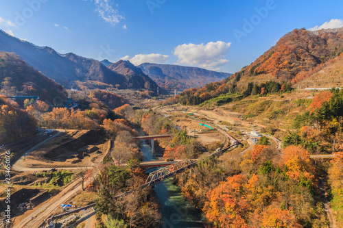  2017年秋の八ッ場ダム予定地の風景