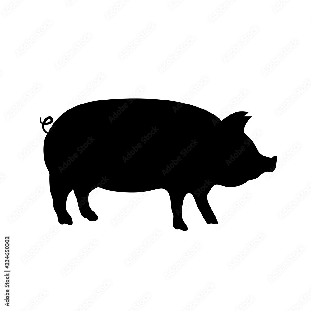 Fototapeta premium Pig vector icon.