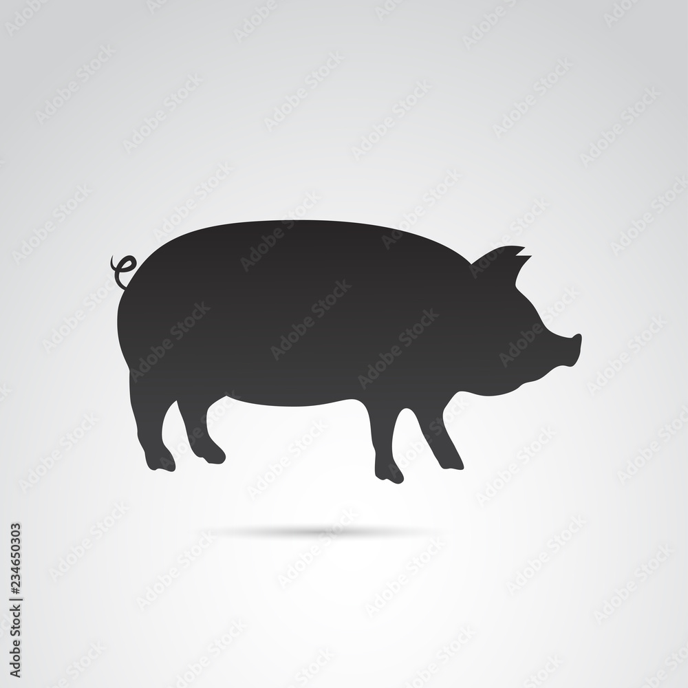 Fototapeta premium Pig vector icon.