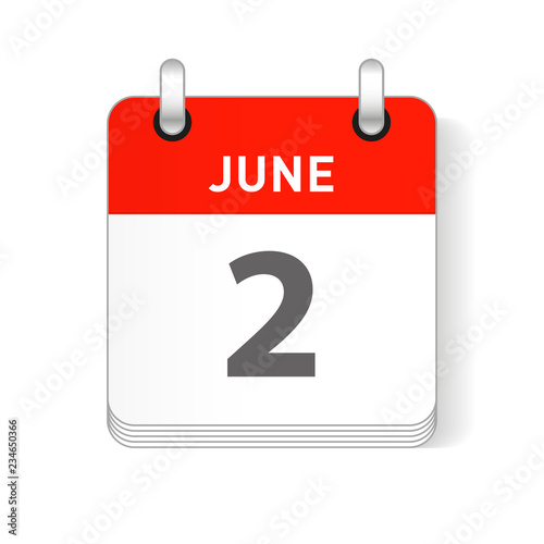 June 2 Calendar Date Design