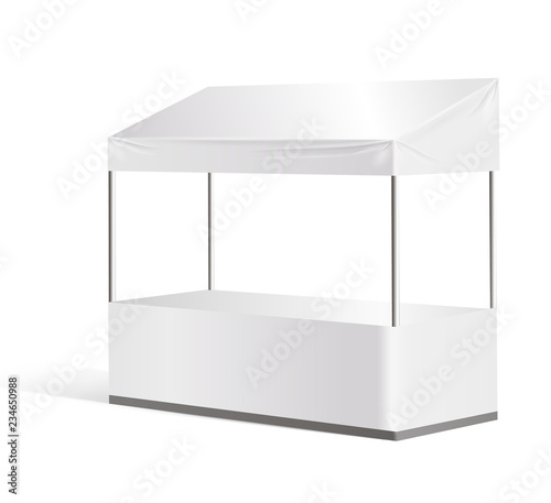 Vector information booth, exhibition stand mock up