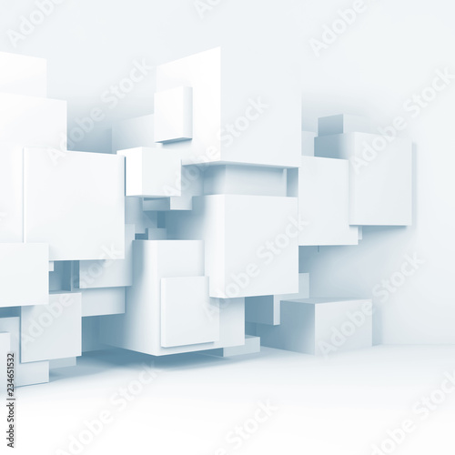 Abstract white room interior background