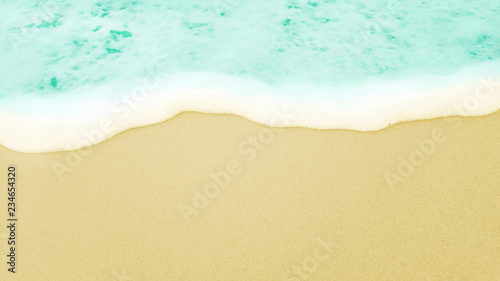 sea sand beach and blue sky with clouds nature background