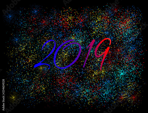New year background with fireworks