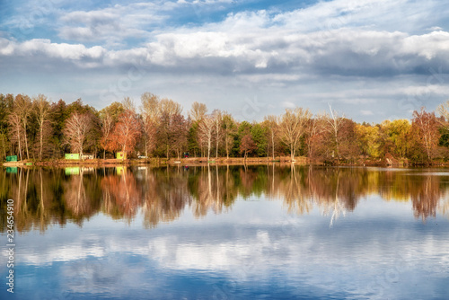 Autumn reflection on water