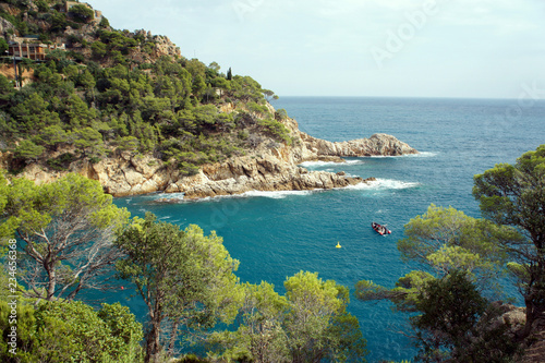 Spain.Small coves among the rocky shores of the Costa Brava. © valerijs