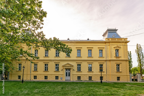 Sremski Karlovci, Serbia - May 2, 2018: The building of the Serbian people's institute in Sremski Karlovci, Serbia