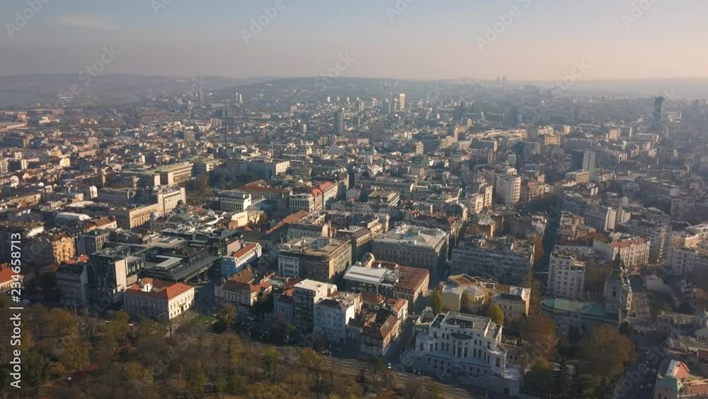 Cityscape of Belgrade at sunny day. Aerial view Cityscape of Belgrade at sunny day. Aerial view