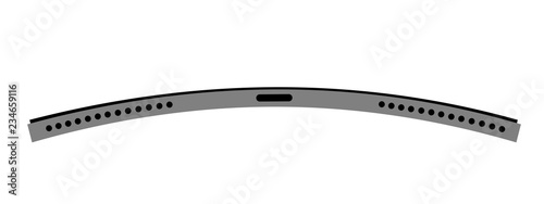 Tablet and durability problem - electronic device is bending and folding in the middle. Damage and destruction of tablet because of vulnerability and fragility. Vector illustration