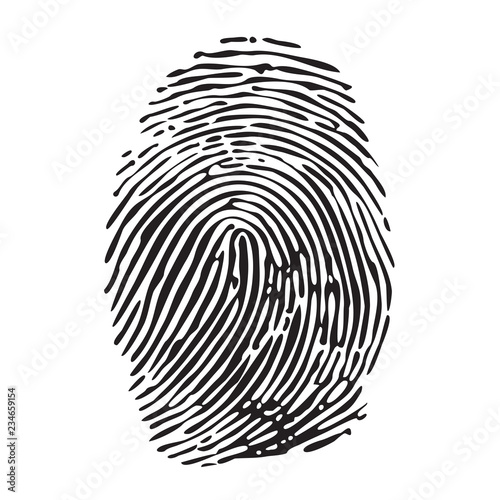 Imprint. Fingerprint. Track. Illustration, vector.
