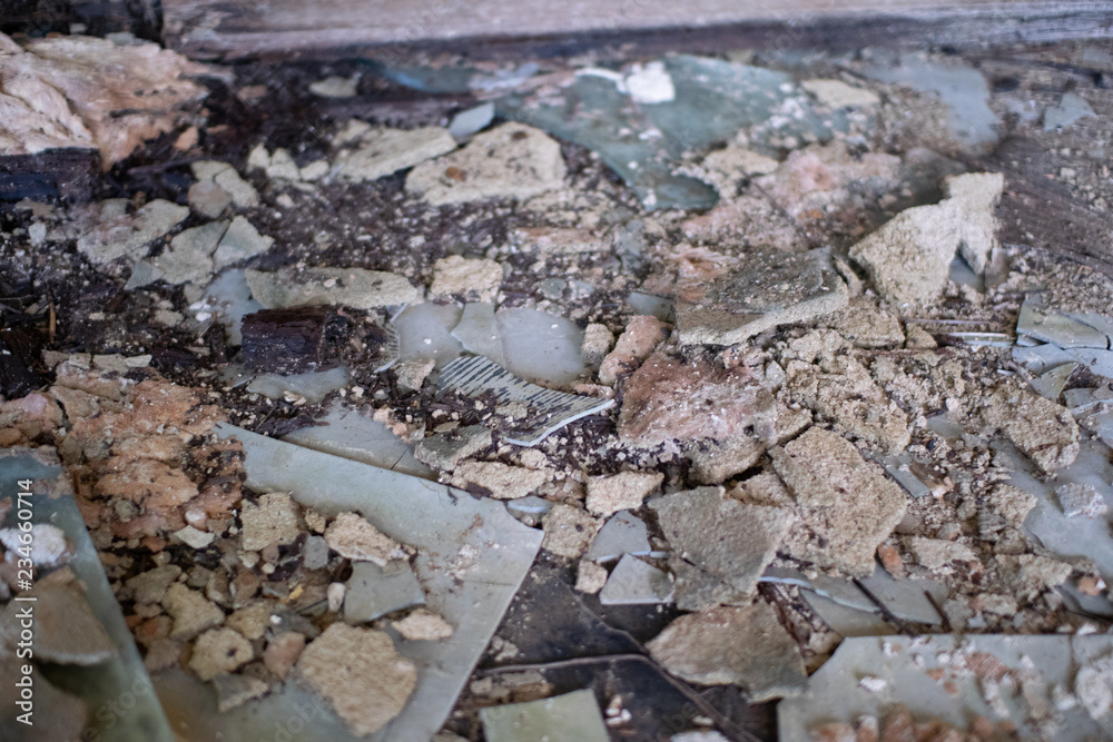 deteriorated asbestos debris