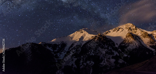 Night View Of Snowcapped Mountains In Patagonia photo