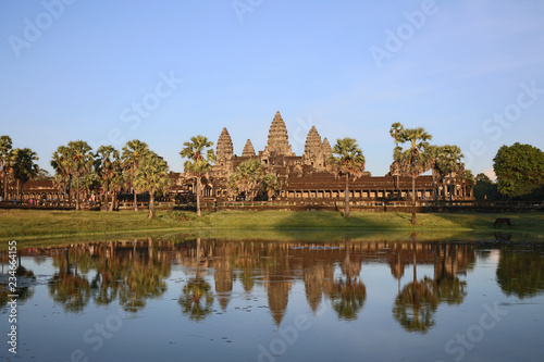 Entrance of Angkor Wat the World Heritage and also one of seven wonder world in Siem Reap  Cambodia