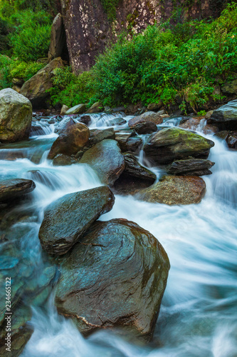 Bhagsu waterfall. Bhagsu, Himachal Pradesh, India photo