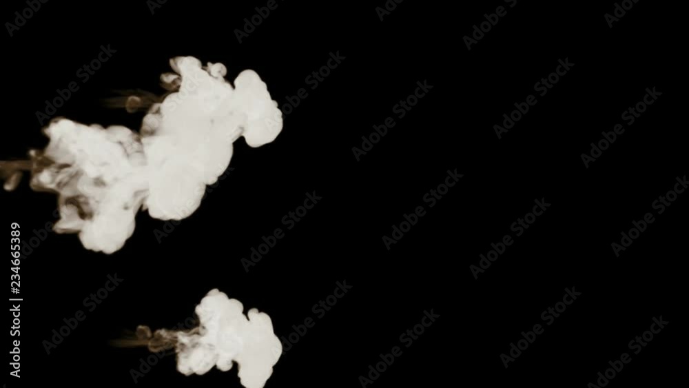 smoke isolated on black background. three interesting streams of smoke move from left to right smoke isolated on black background. three interesting streams of smoke move from left to right