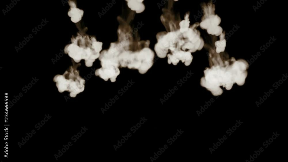 smoke isolated on black background. interesting streams of smoke blown from top to bottom smoke isolated on black background. interesting streams of smoke blown from top to bottom