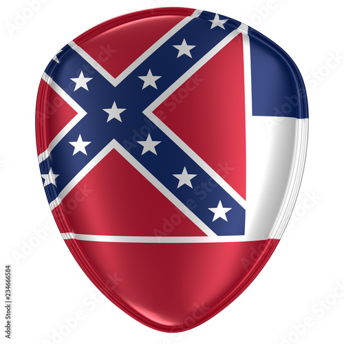 Free Download 3d rendering of a Mississippi USA State flag icon. - GFXLoad