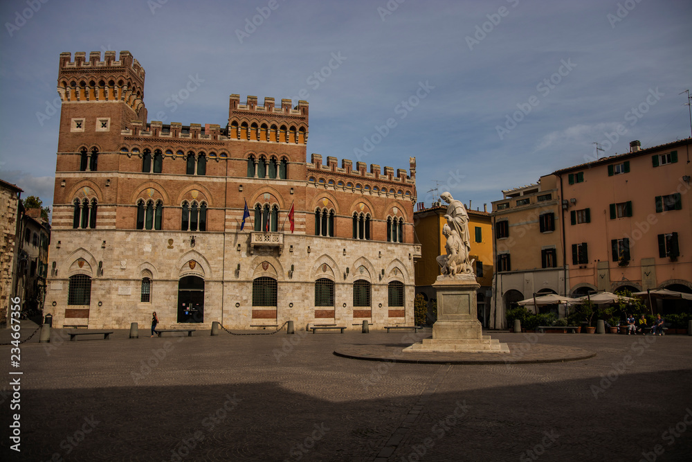 Grosseto, Italy -  Aldobrandeschi palace or prefecture palace