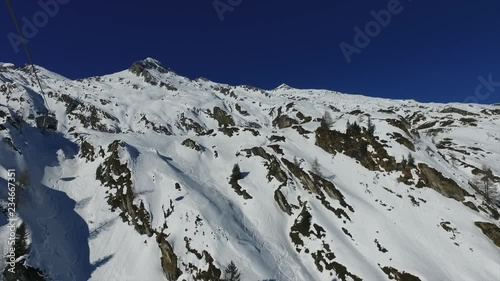 Snowy mountain from Gondol 