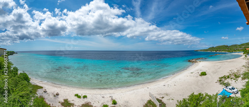 Fototapeta Naklejka Na Ścianę i Meble -  Santa Martha Bay and beach on the Caribbean Island of Curacao
