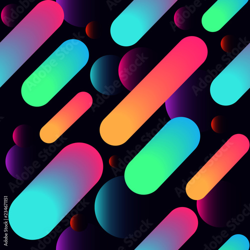 Geometric space gradient background vector pattern neon colors