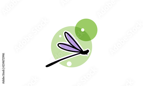 abstract dragonfly logo