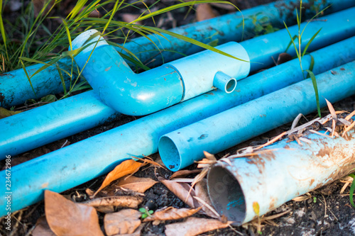 PVC water pipe waiting 