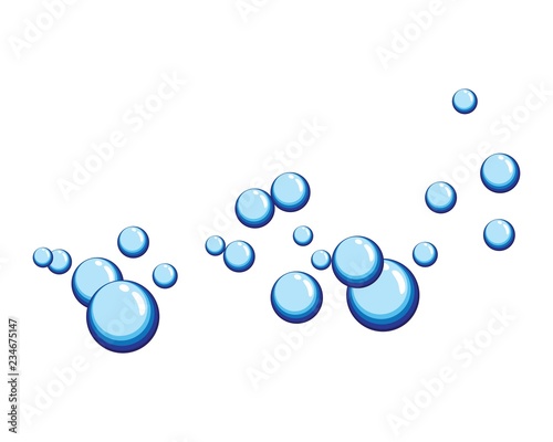Bubbles water vector icon