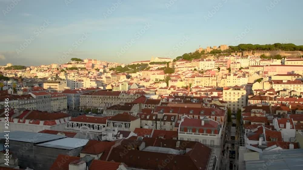 View of dowtown Lisbon from Saint Justa viewpoint in Lisbon View of dowtown Lisbon from Saint Justa viewpoint in Lisbon